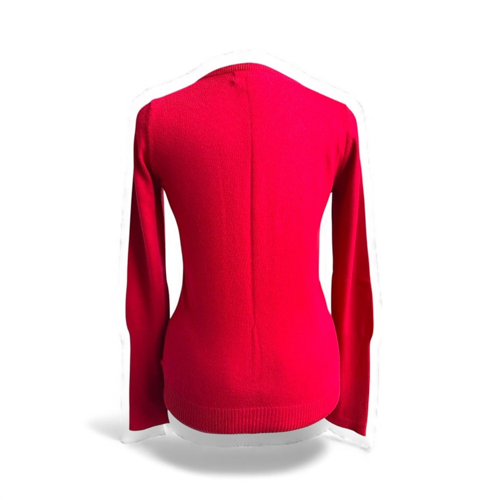 Target Mossimo Women’s Vibrant Red V-Neck Sweater - Picture 3 of 7